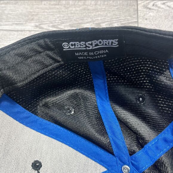 CBS Sports NFL CBS Ball Cap Hat Embroidered Patch Hook/Loop Strap Adjustable EUC - Picture 10 of 13